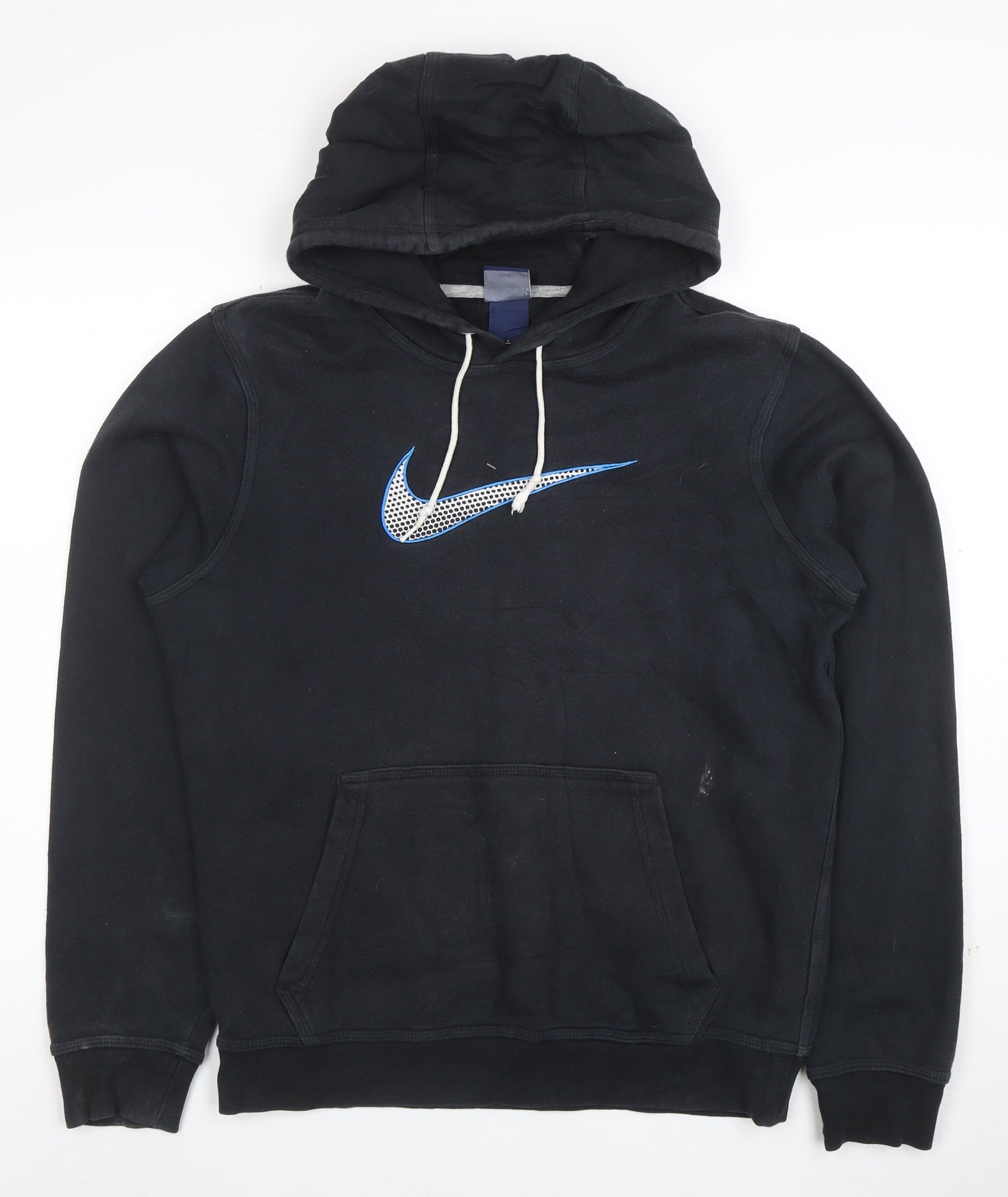 Nike Men's Black Pullover Hoodie S Regular Fit Graphic Logo