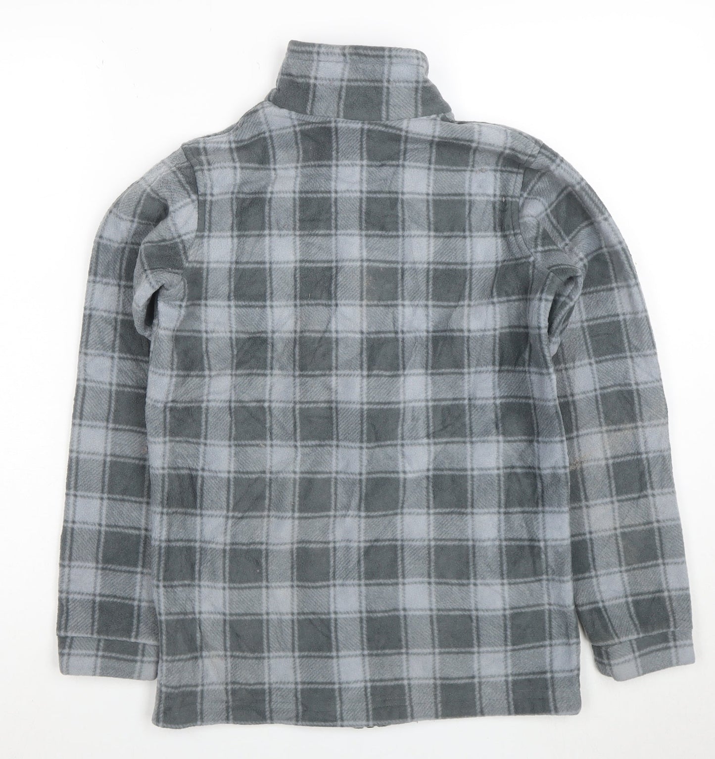 Columbia Women's Grey Plaid Fleece Full Zip Jacket Size L