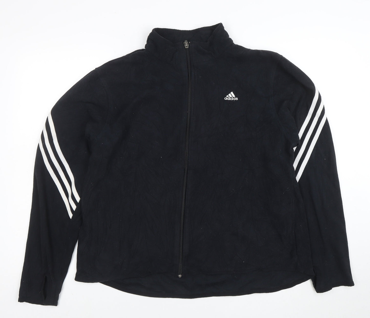 adidas Womens Black XL Full Zip Sports Jacket