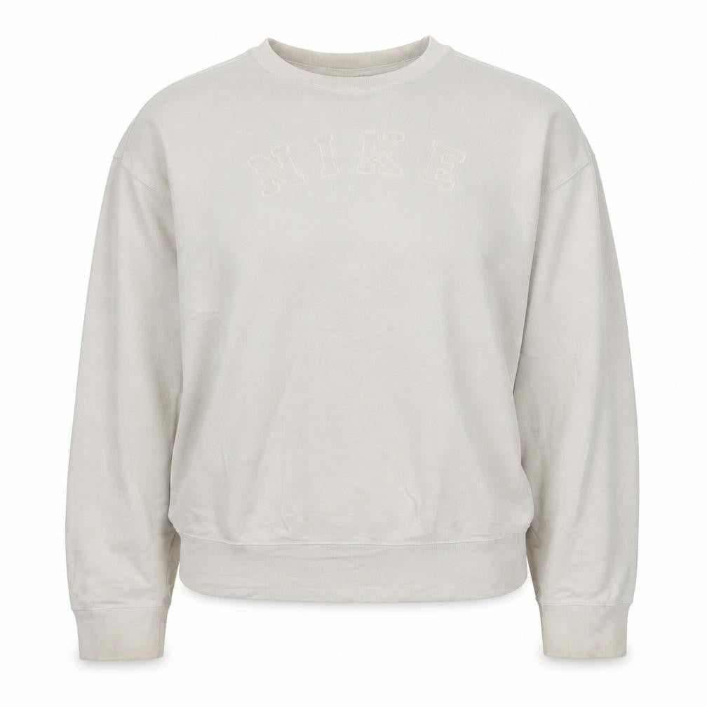 Nike Womens Beige Small Pullover Crew Neck Sweatshirt