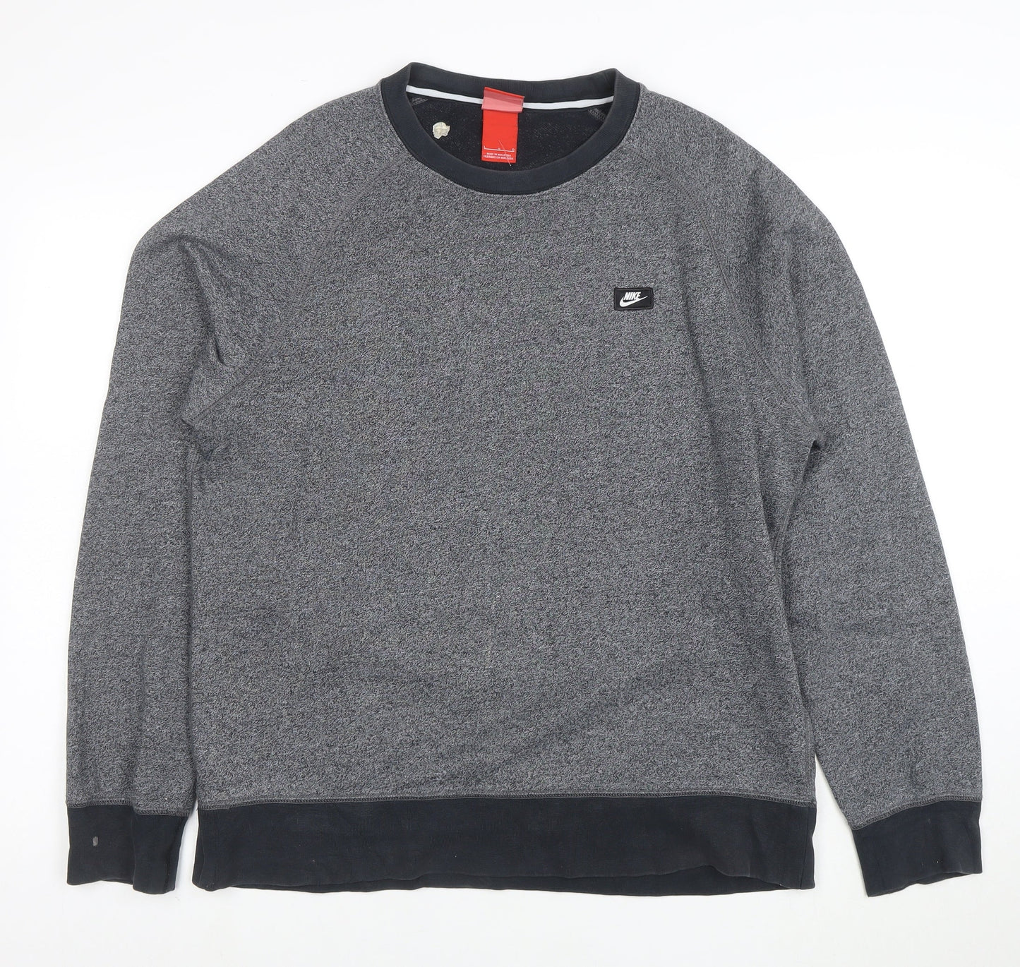 Nike Men's Grey Crew Neck Long Sleeve Sports Sweatshirt L