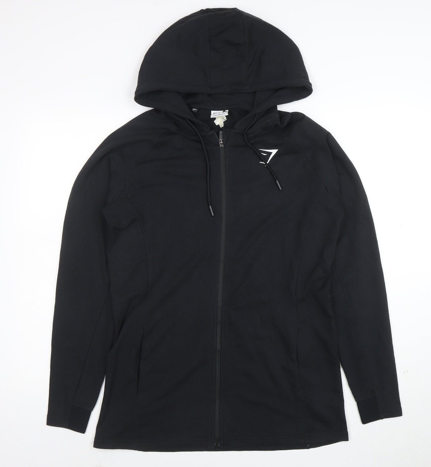 Gymshark Men's Black Full Zip Slim Fit Hoodie Size S