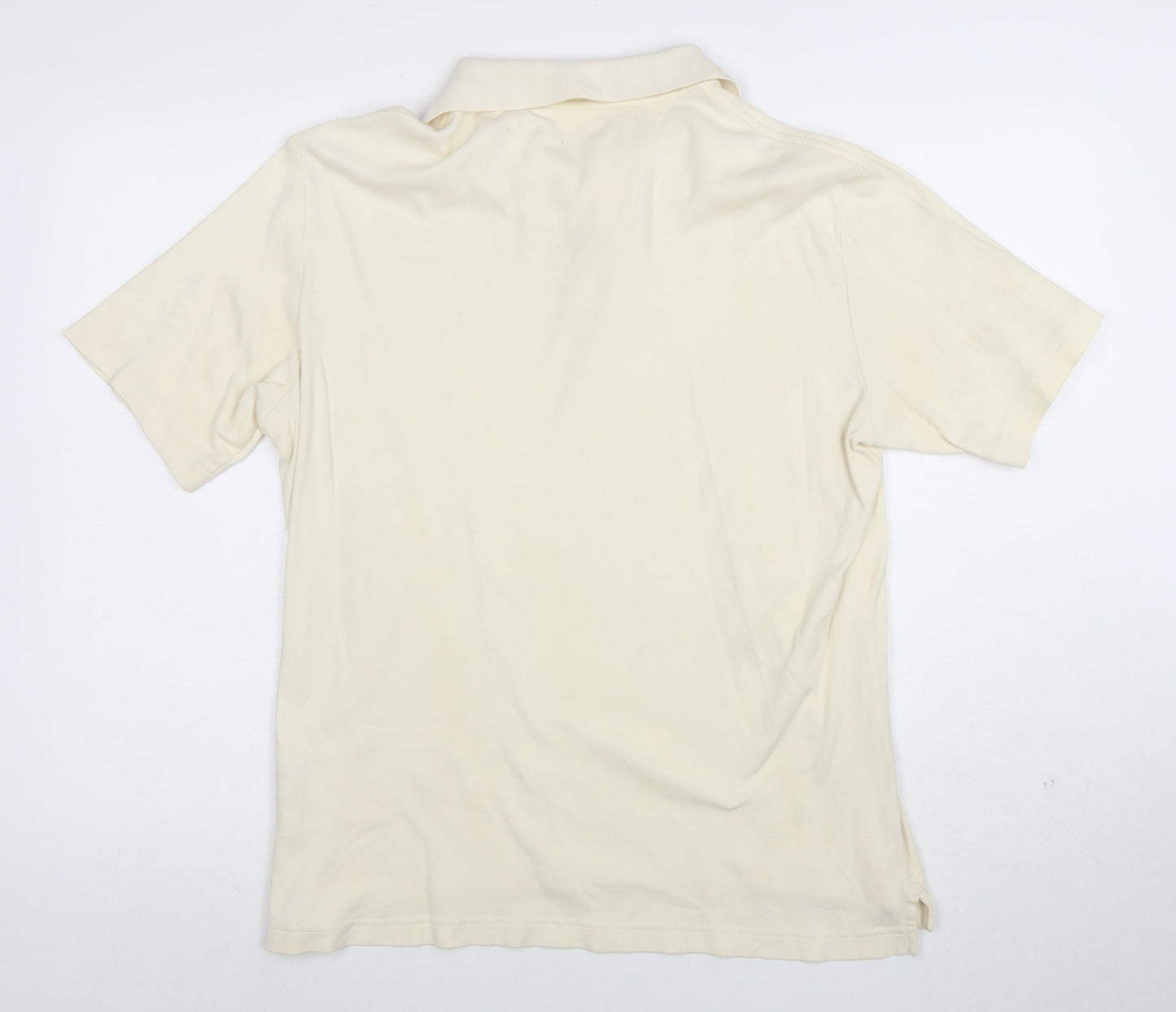 Nautica Men's Beige Short Sleeve Classic Fit Cotton Polo Shirt Size S