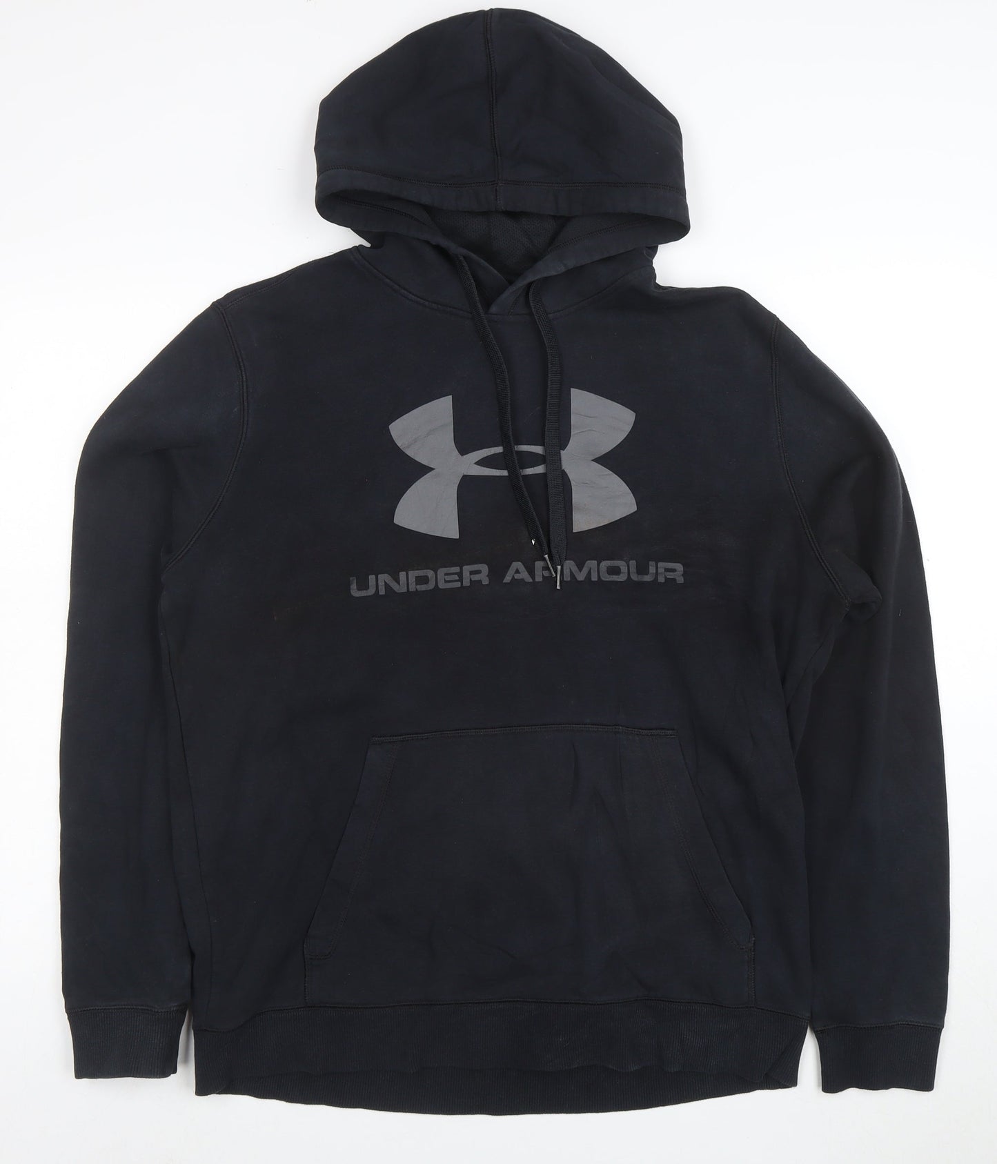 Under Armour Women Black L Pullover Hoodie Logo Design ColdGear
