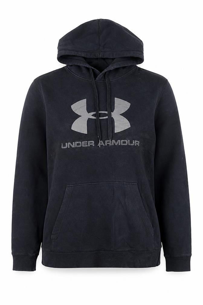 Under Armour Women Black L Pullover Hoodie Logo Design ColdGear
