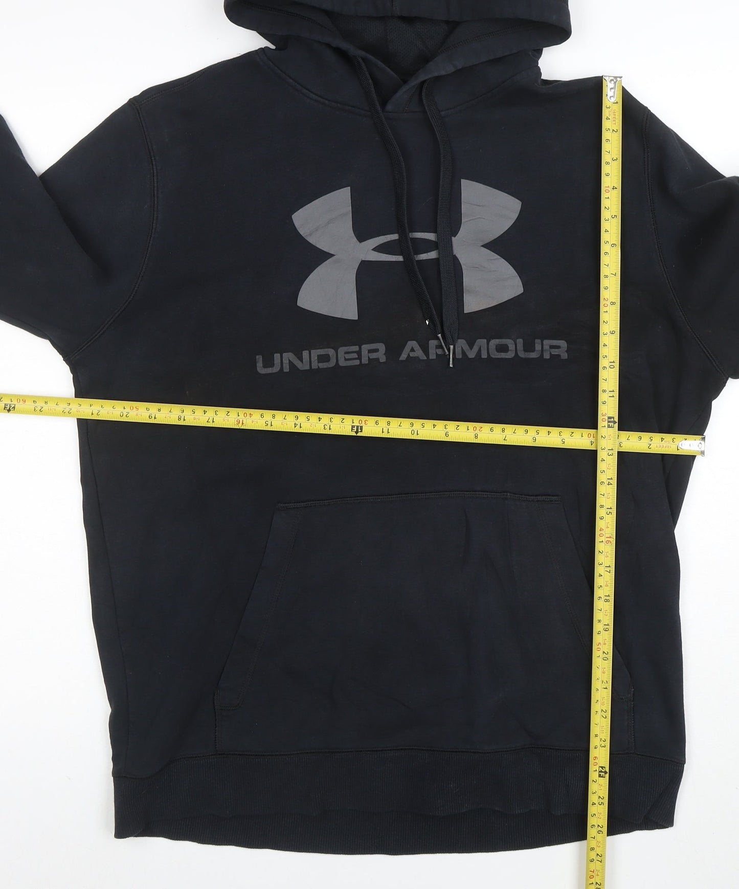 Under Armour Women Black L Pullover Hoodie Logo Design ColdGear