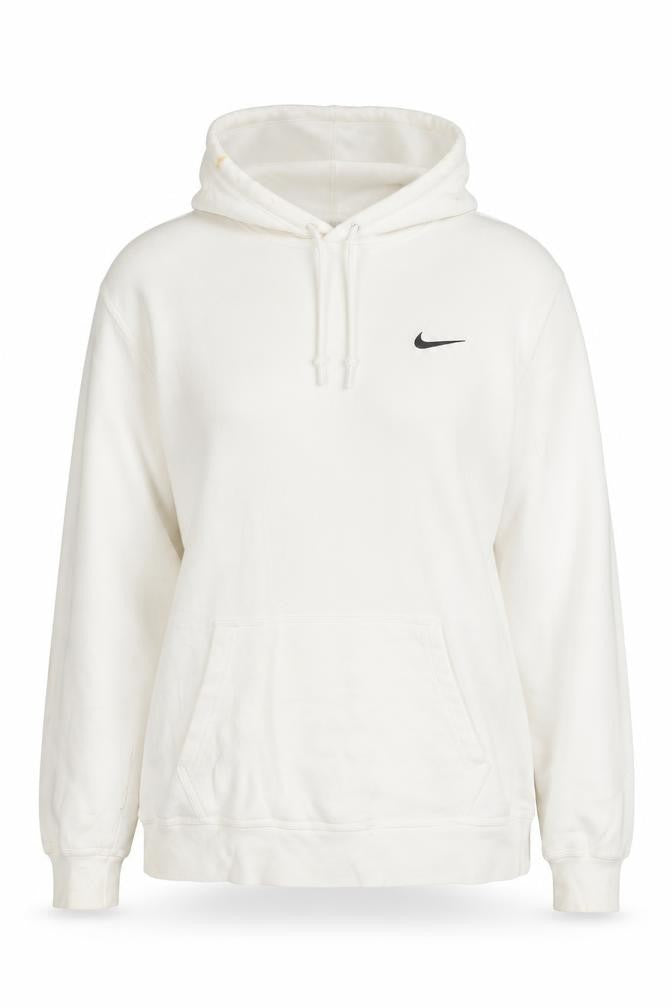Nike Women White Pullover Hoodie L Drawstring Kangaroo Pocket Casual