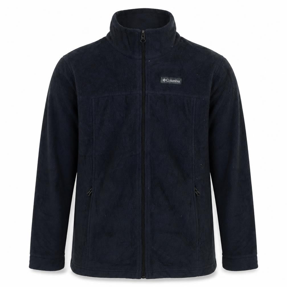 Columbia Boys Black Fleece Full Zip Jacket Size L Warm Outdoor Layer