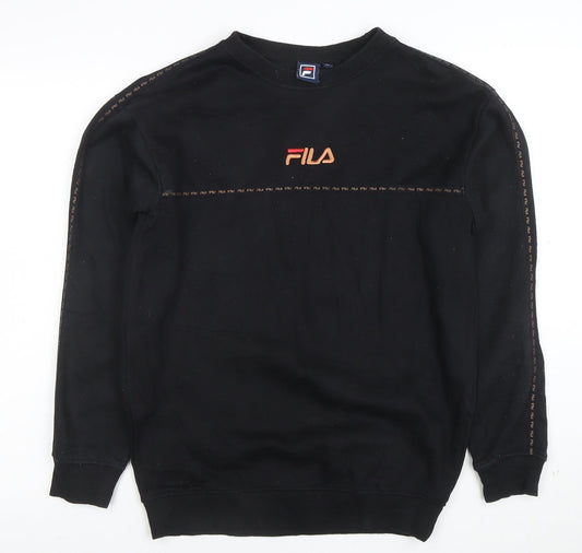 Fila Men's Black Small Logo Pullover Sweatshirt