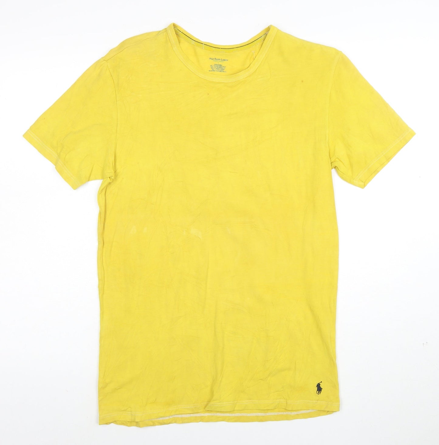 Polo Ralph Lauren Men's Yellow Slim Fit Stretch Cotton Crew T-Shirt L