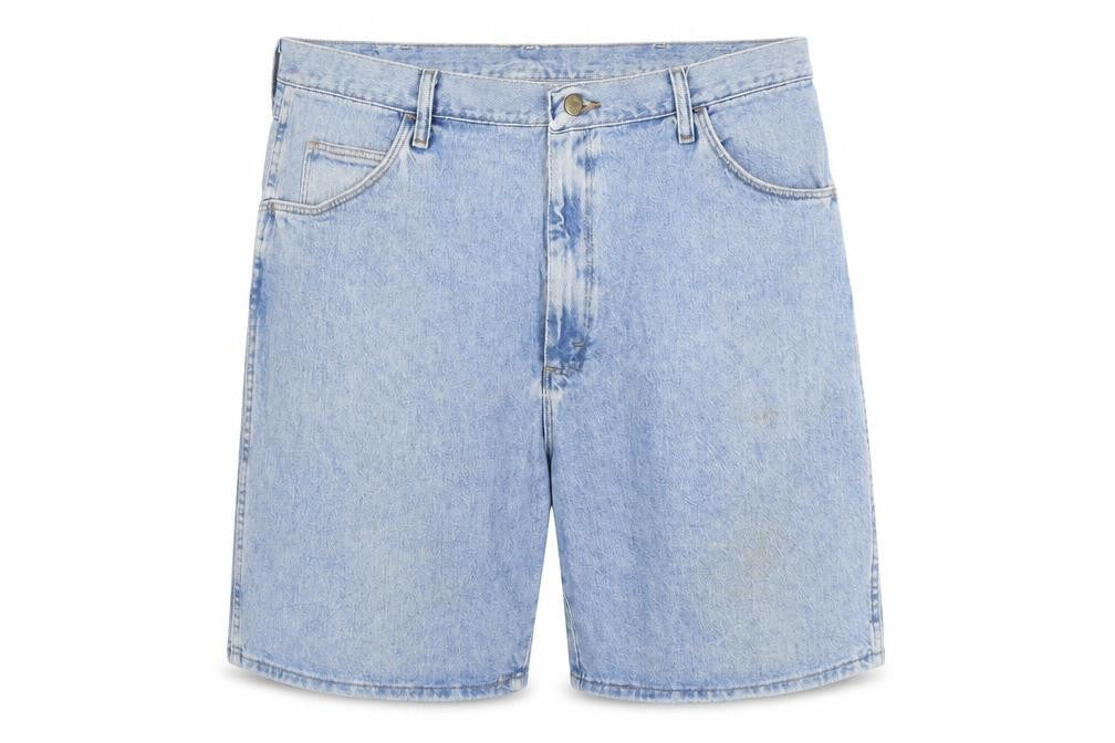 Wrangler Men Blue Denim Chino Shorts Size 40 Regular Fit