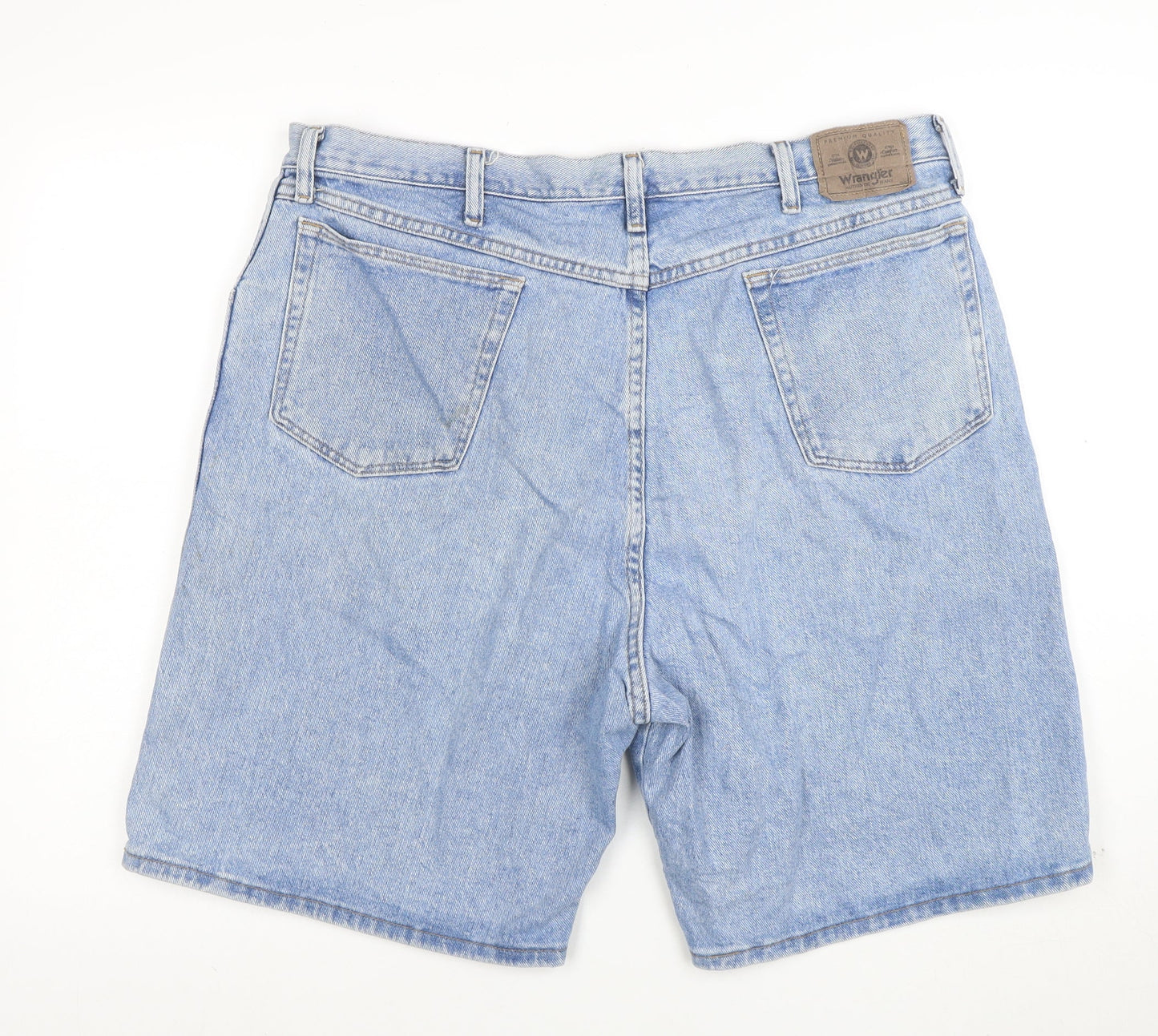 Wrangler Men Blue Denim Chino Shorts Size 40 Regular Fit