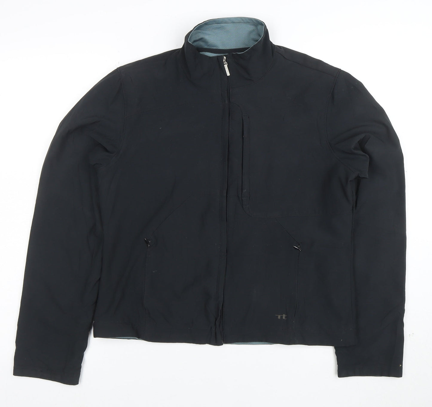 Reebok Womens Black Softshell Jacket Size 14 Lightweight Zip