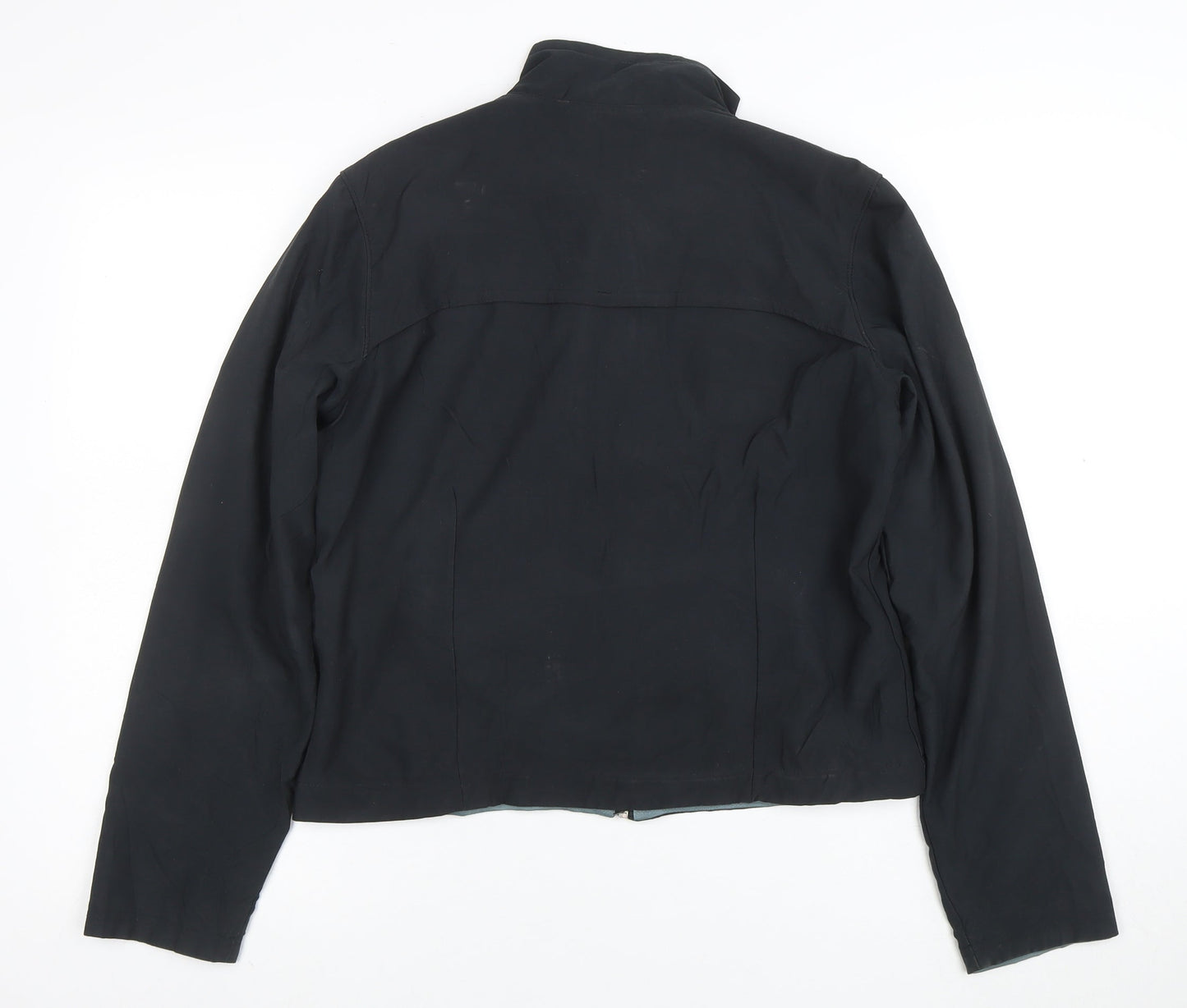 Reebok Womens Black Softshell Jacket Size 14 Lightweight Zip