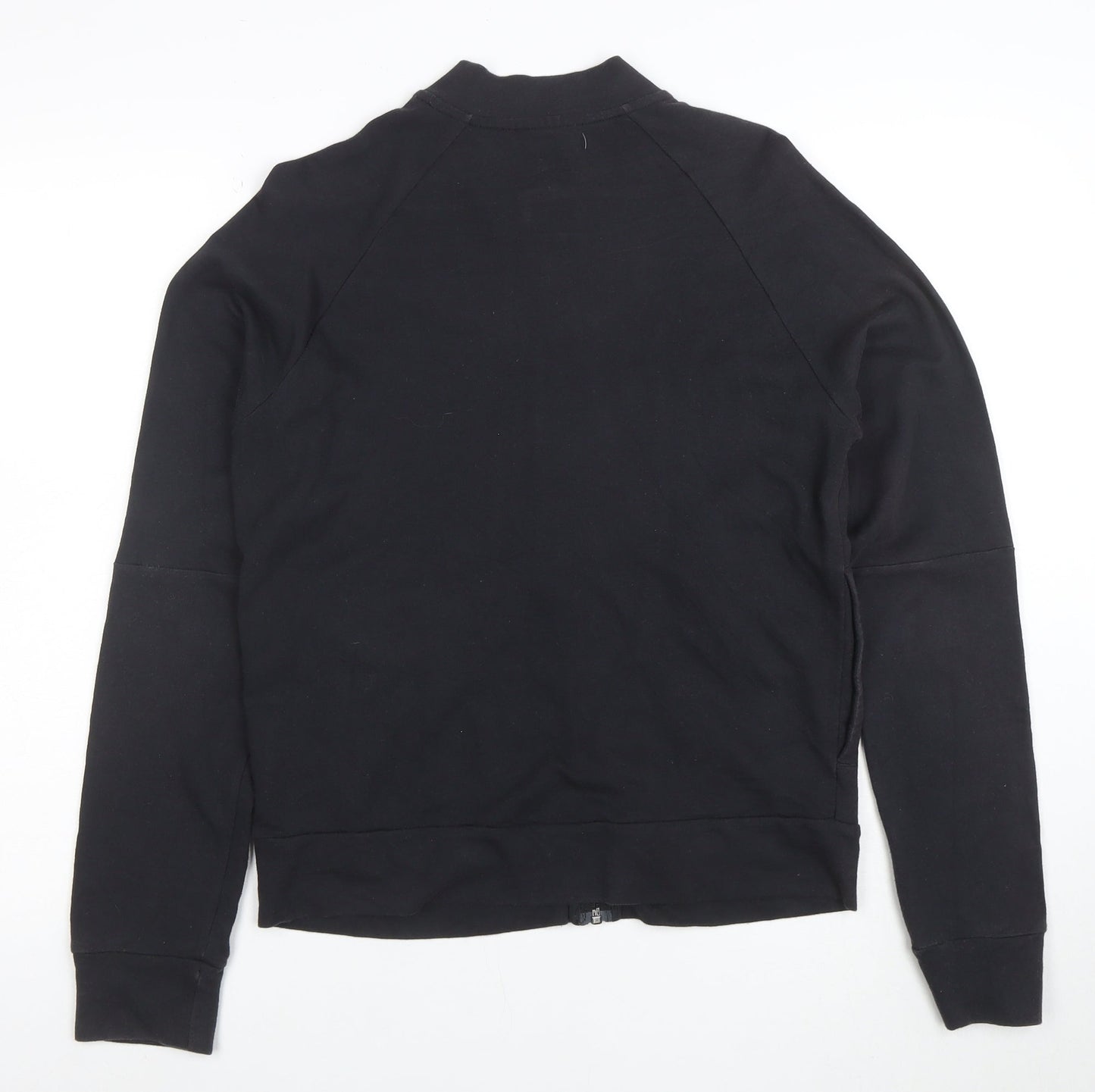 Adidas Women Black Full Zip Sweatshirt Size M Cotton Blend