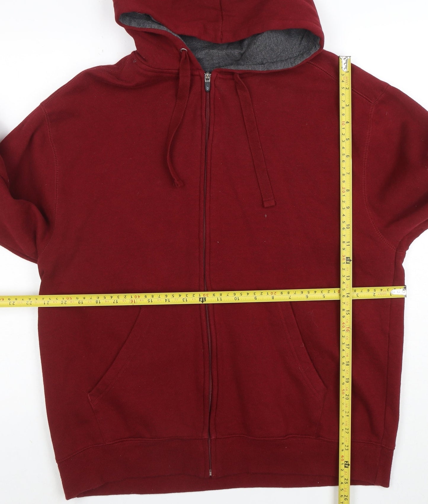 Champion Men's Red Full Zip Hoodie Size M Regular Fit