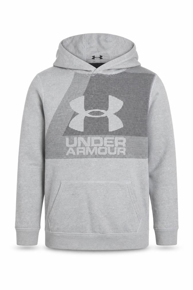 Under Armour Boys Grey Pullover Hoodie YLG Loose Fit Fleece