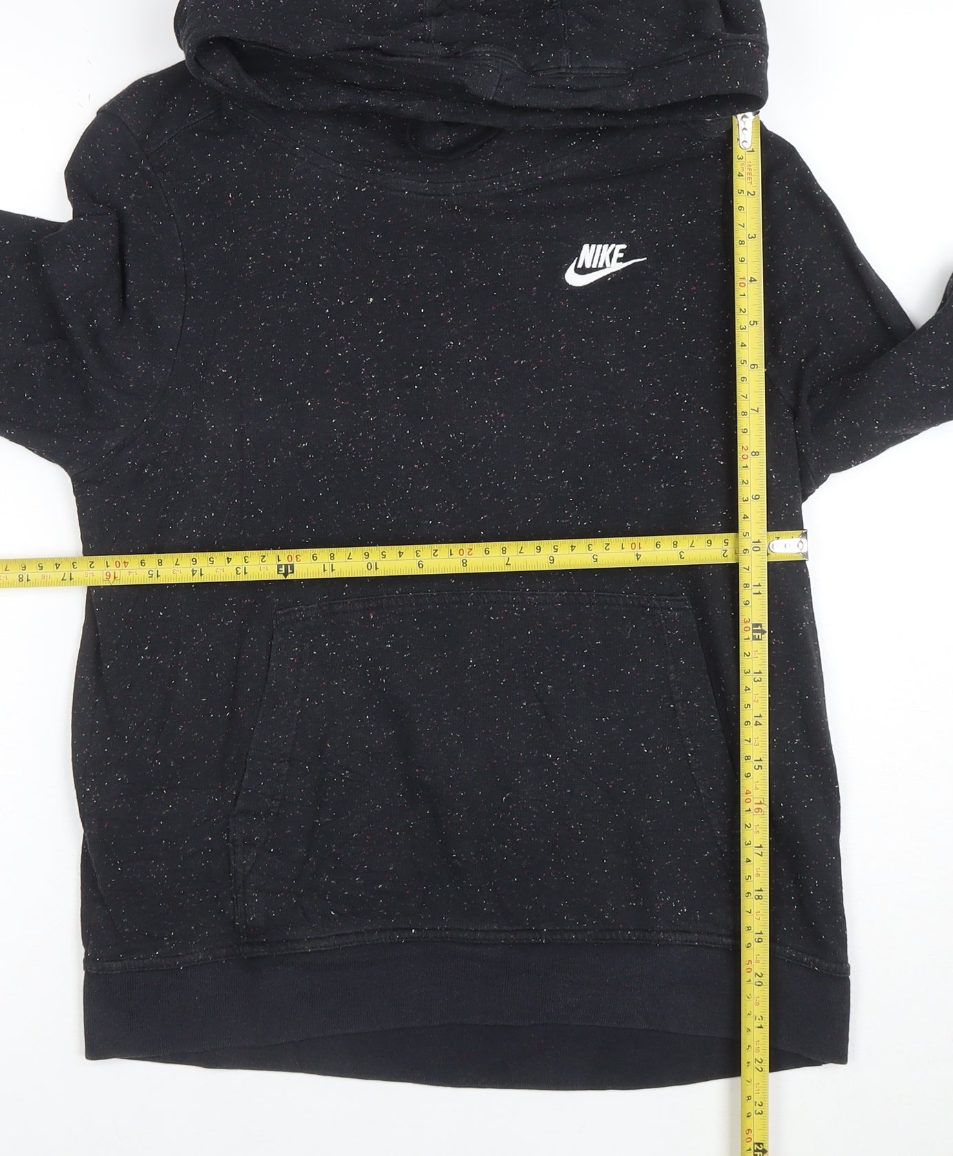 Nike Boys Black Speckled Pullover Hoodie Size S Cotton Blend