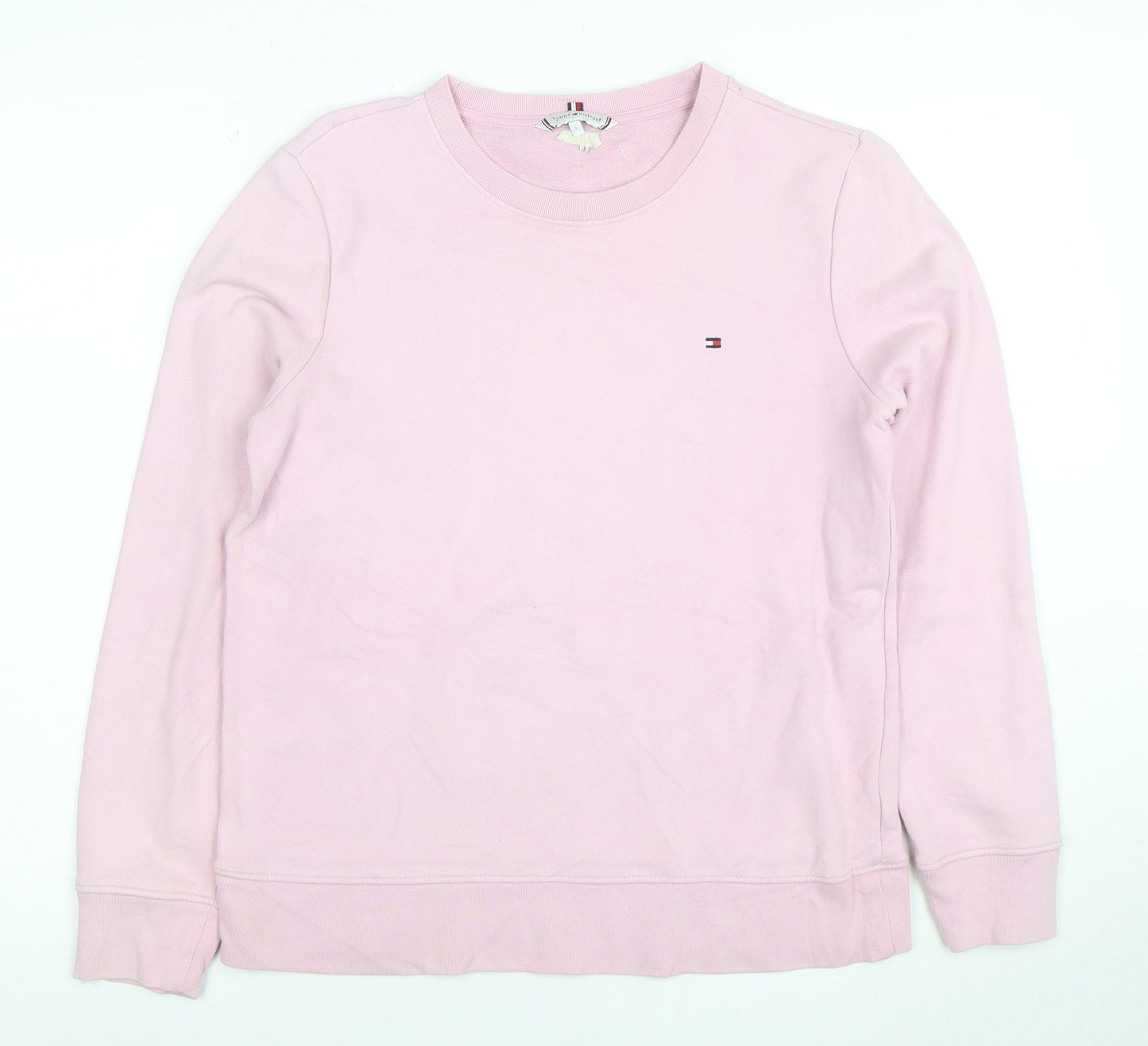Tommy Hilfiger Women Pink Crew Neck Pullover Sweatshirt Size S