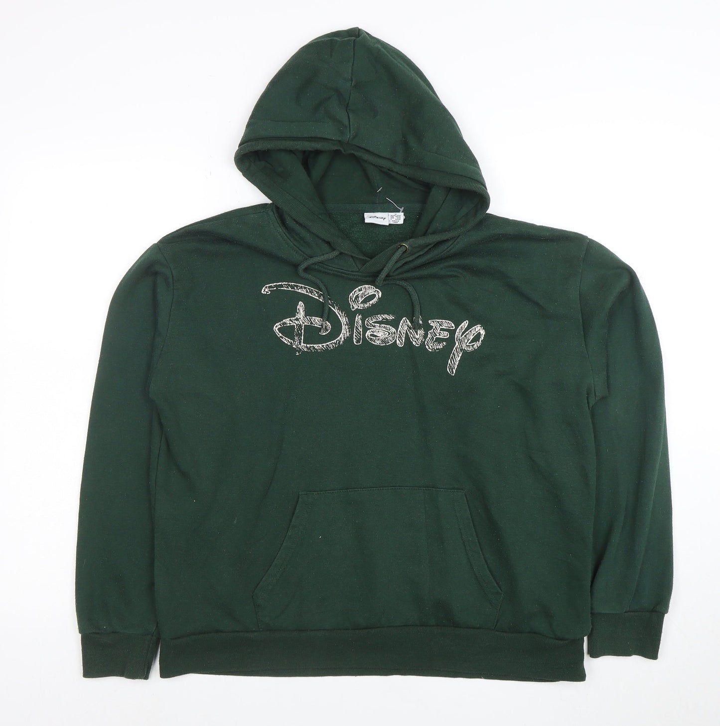 Disney Women’s Green Pullover Hoodie Size 12/14 Medium Cotton Blend