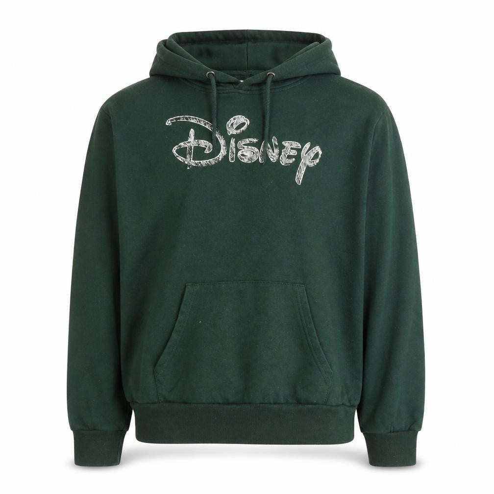 Disney Women’s Green Pullover Hoodie Size 12/14 Medium Cotton Blend