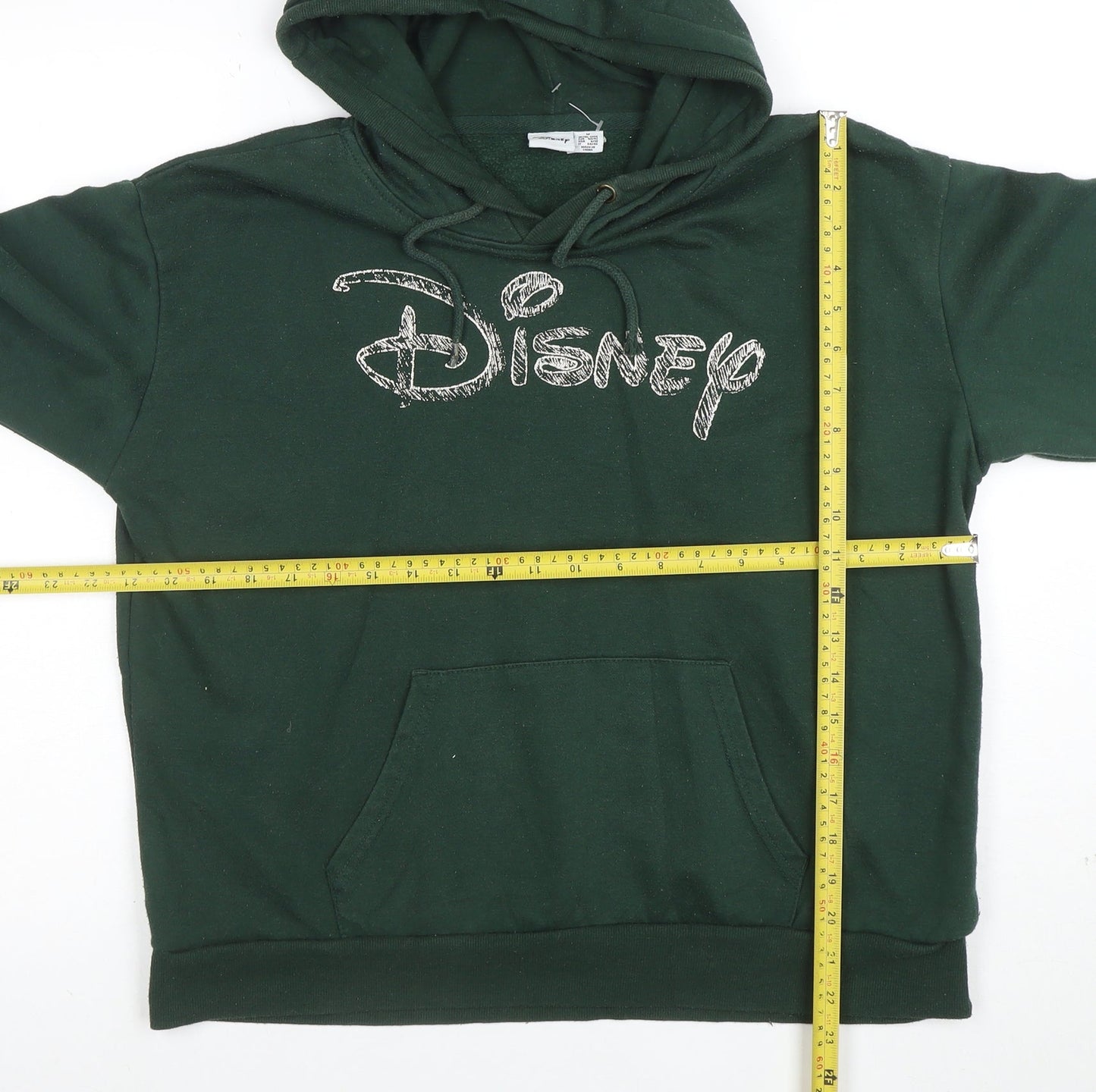 Disney Women’s Green Pullover Hoodie Size 12/14 Medium Cotton Blend