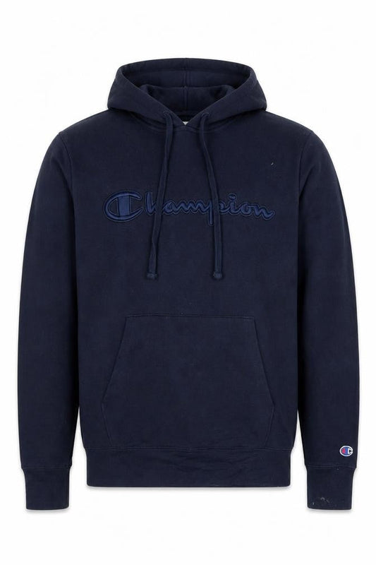 Champion Men’s Blue Small Pullover Hoodie Embroidered Logo