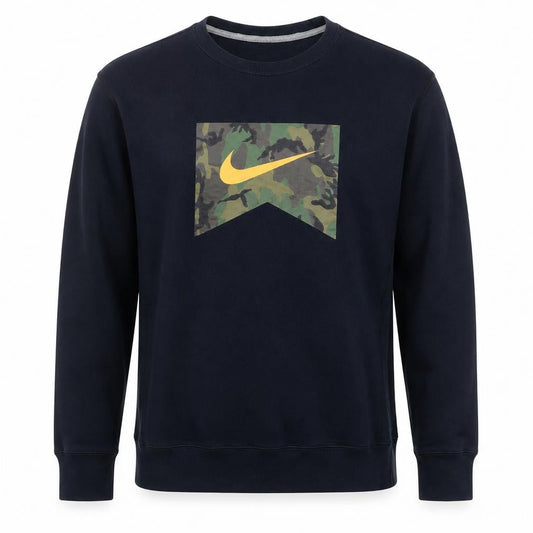Nike Men's Blue Camouflage Logo Pullover Sweatshirt XL