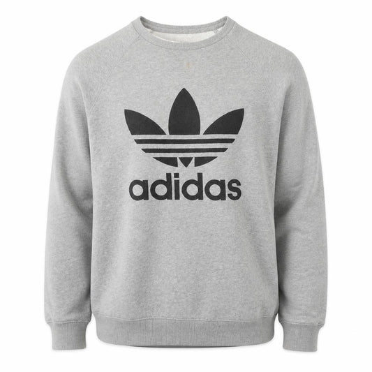 adidas Men's Grey Small Pullover Crew Neck Sweatshirt