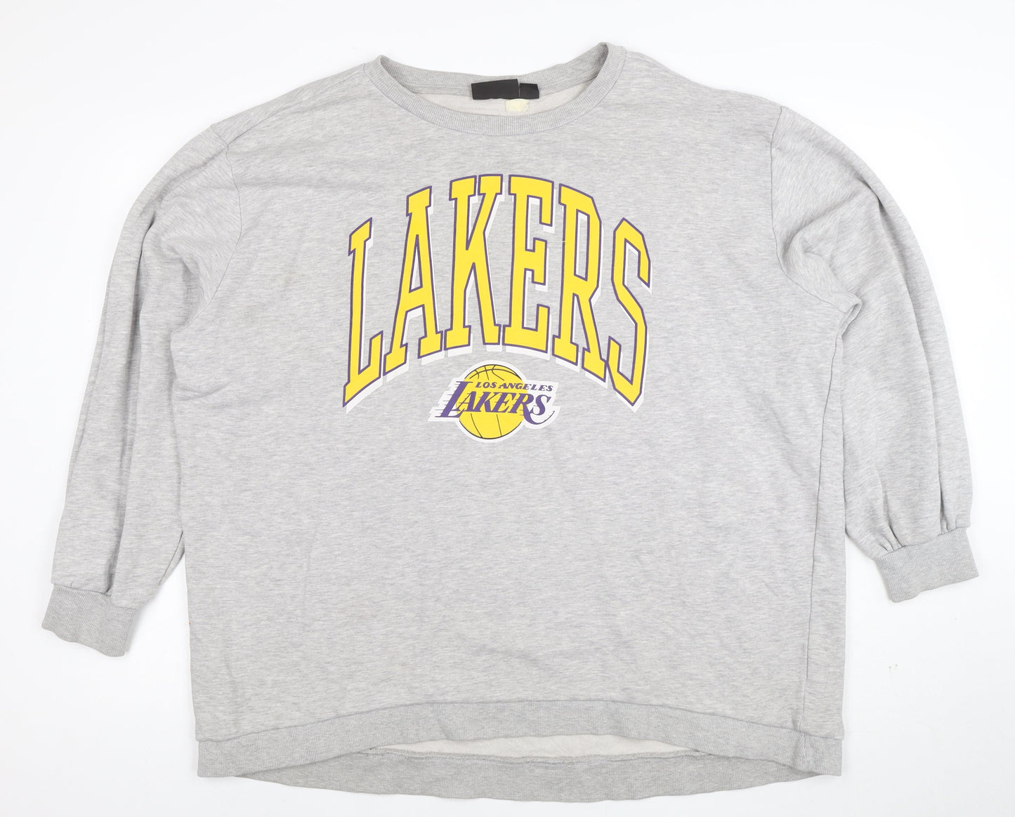 NBA Los Angeles Lakers Grey Sweatshirt Women XL Relaxed Fit