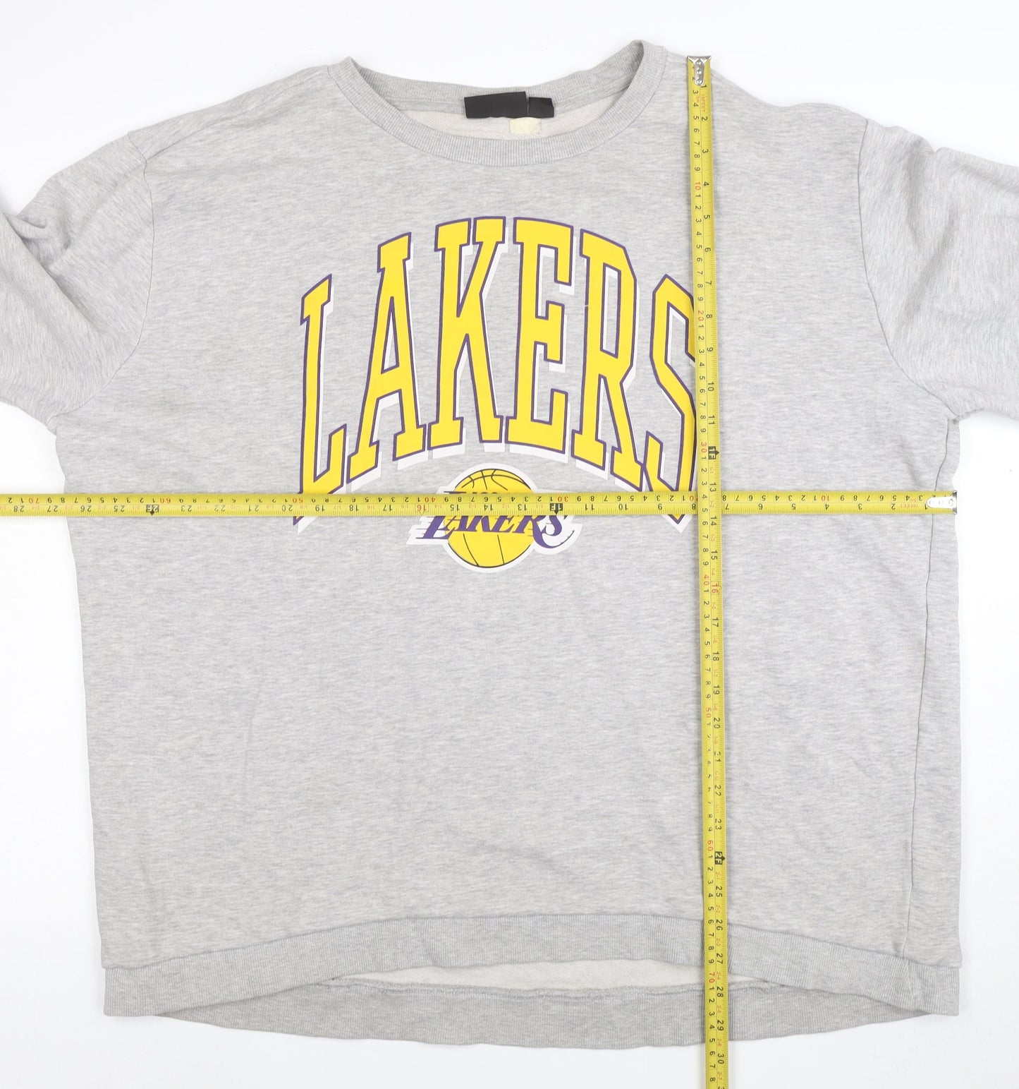 NBA Los Angeles Lakers Grey Sweatshirt Women XL Relaxed Fit