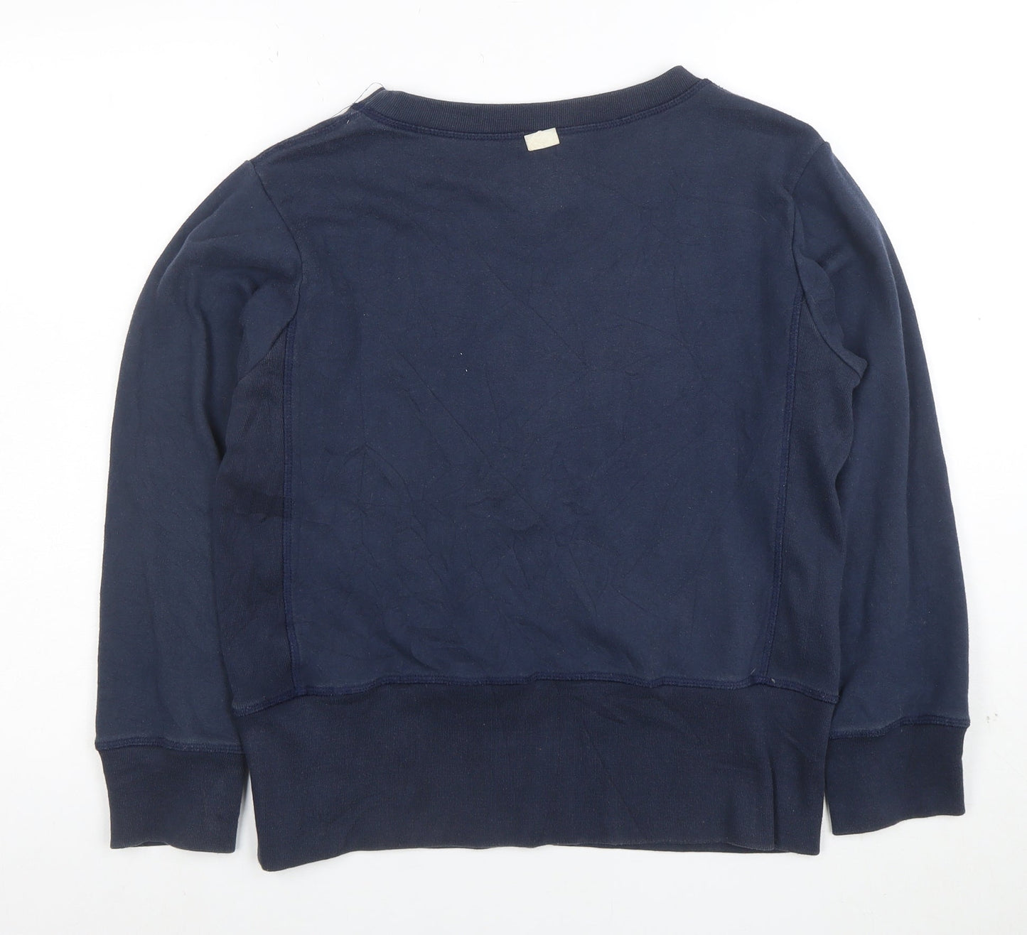 Little Owl Womens Navy Blue Pullover Sweatshirt Large with Heart Design
