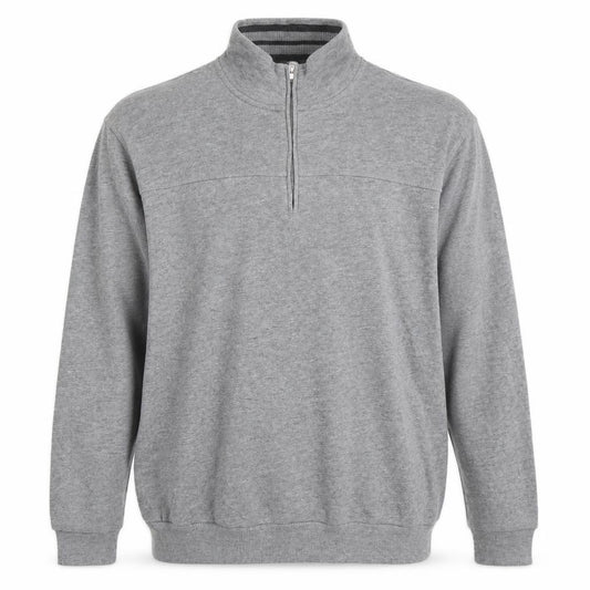 Arrow Men’s Grey 1/4 Zip High Neck Cotton Blend Sweatshirt XL