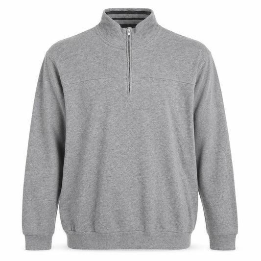 Arrow Men’s Grey 1/4 Zip High Neck Cotton Blend Sweatshirt XL