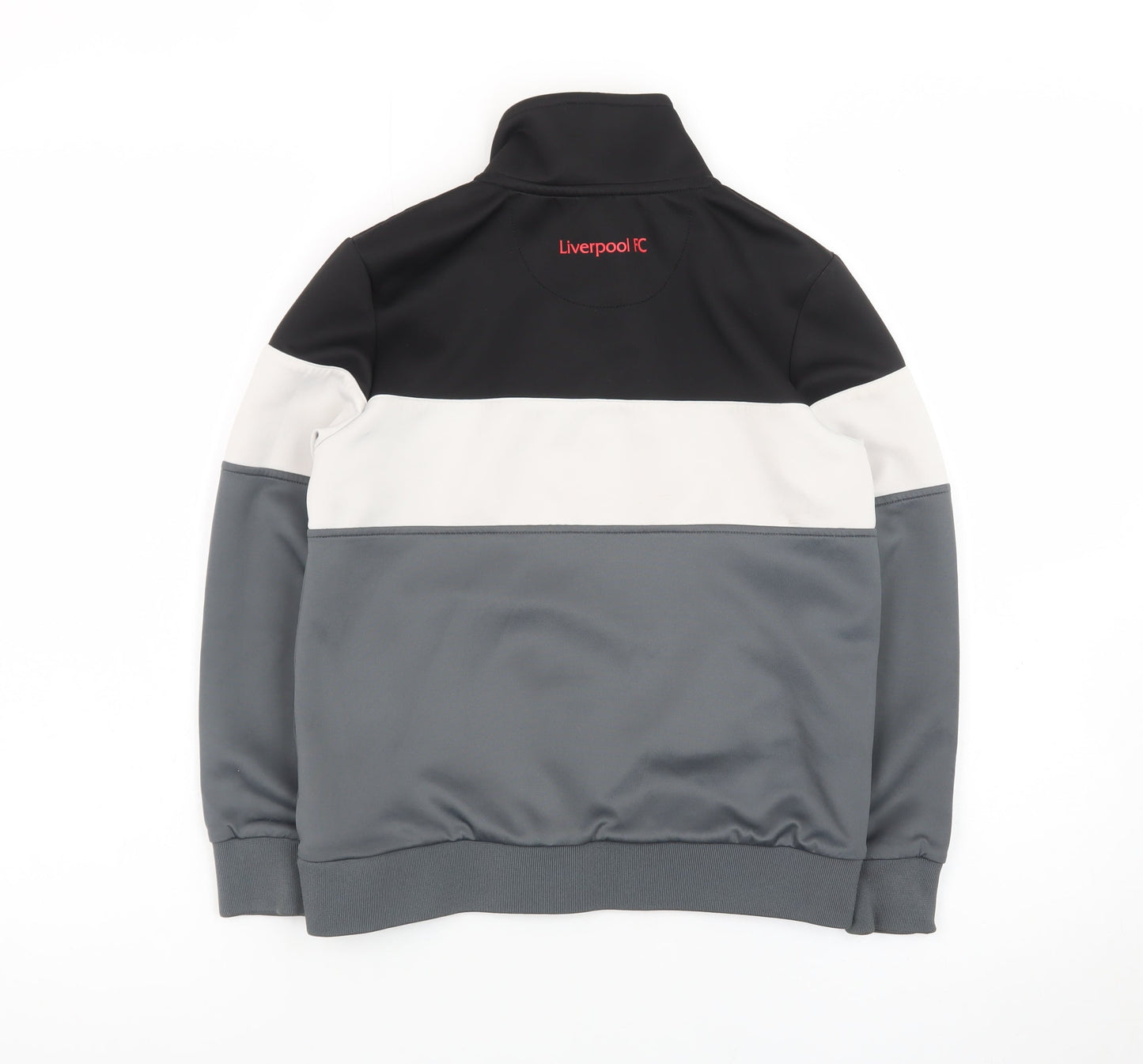 Liverpool FC Boys Grey Colourblock 1/4 Zip Sweatshirt 9-10 Years