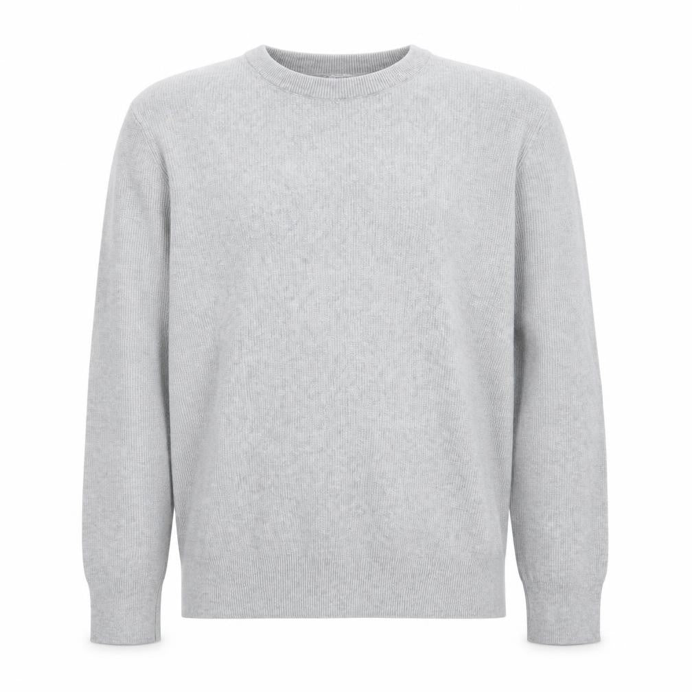 ZARA Men's Grey Wool Blend Crew Neck Jumper Size L