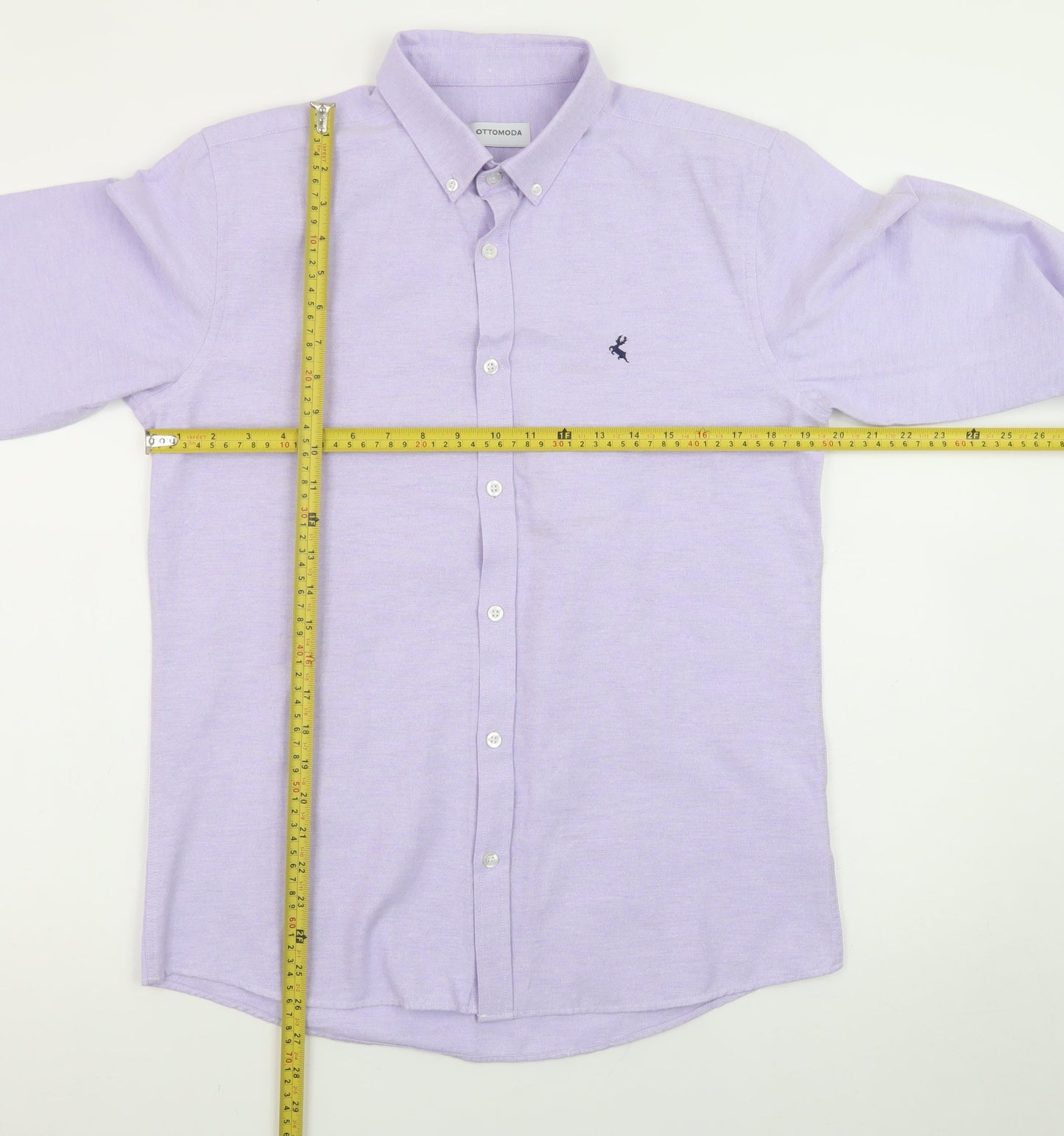 Ottomoda Men's Purple Button-Down Long Sleeve Dress Shirt M