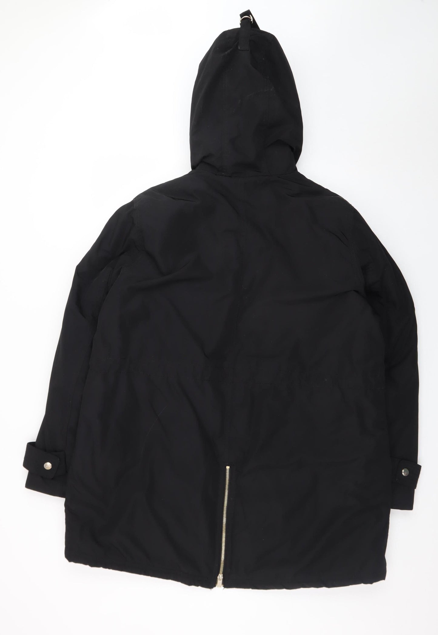 Papaya Women's Black Hooded Parka Coat Size 16 Lined Winter Jacket