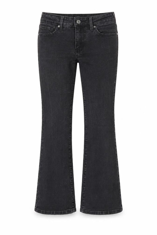 Levi's Womens Black 715 Bootcut Jeans Size 26 Slim Fit Denim