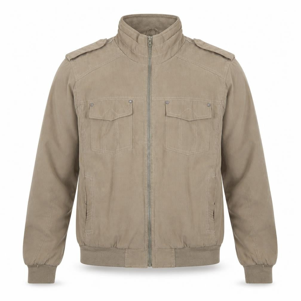 Tweed River Men's Brown XL Bomber Jacket Polyester Casual
