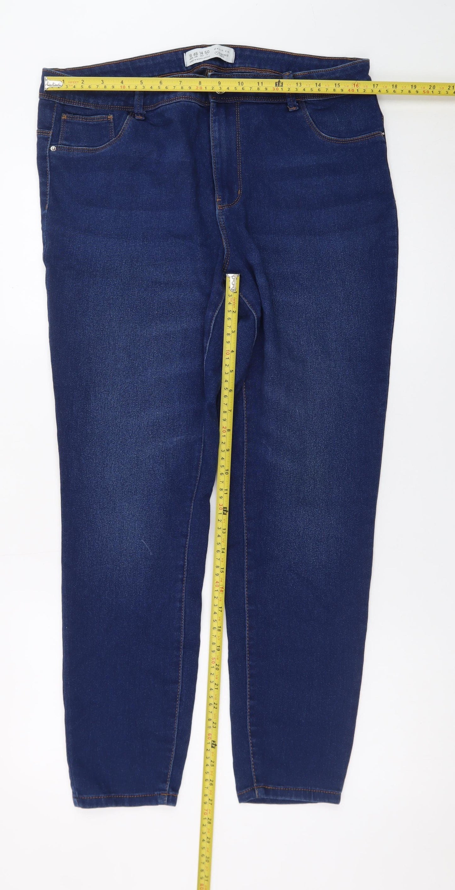 Primark Women’s Blue Skinny Jeans Size 18 Stretch Denim