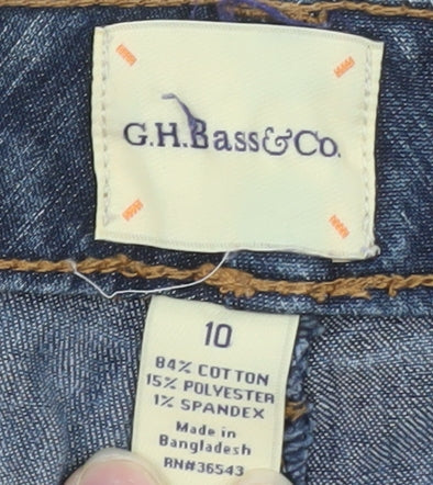 G.H. Bass & Co. Womens Blue Size 10 Slim Fit Skinny Jeans