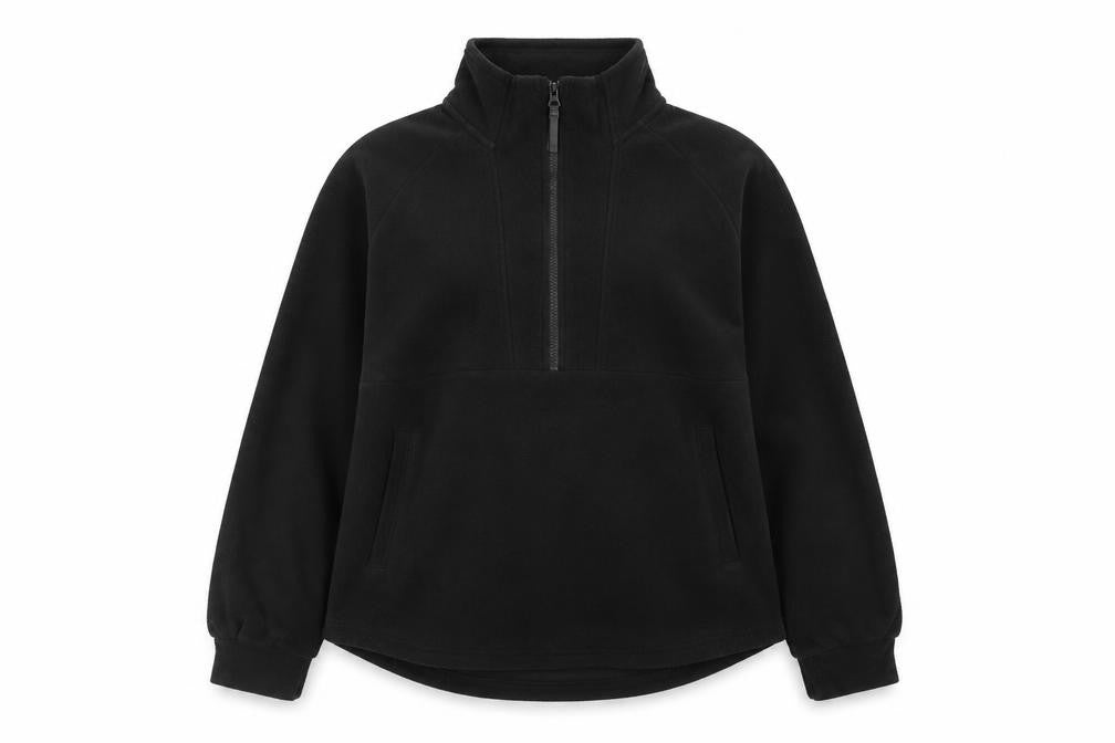 Regatta Great Outdoors Women's Black Fleece 1/2 Zip Pullover UK 12