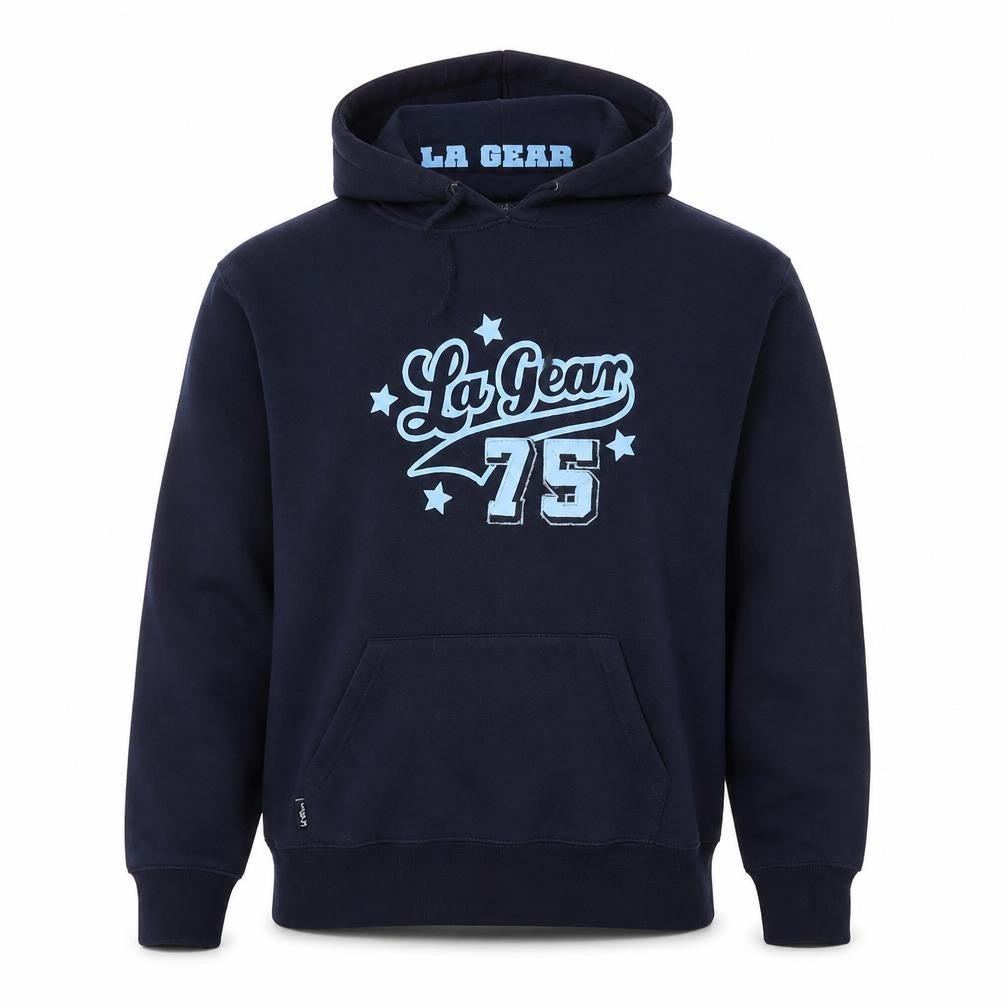 LA Gear Men's Blue Pullover Hoodie XL Graphic Logo Sportswear