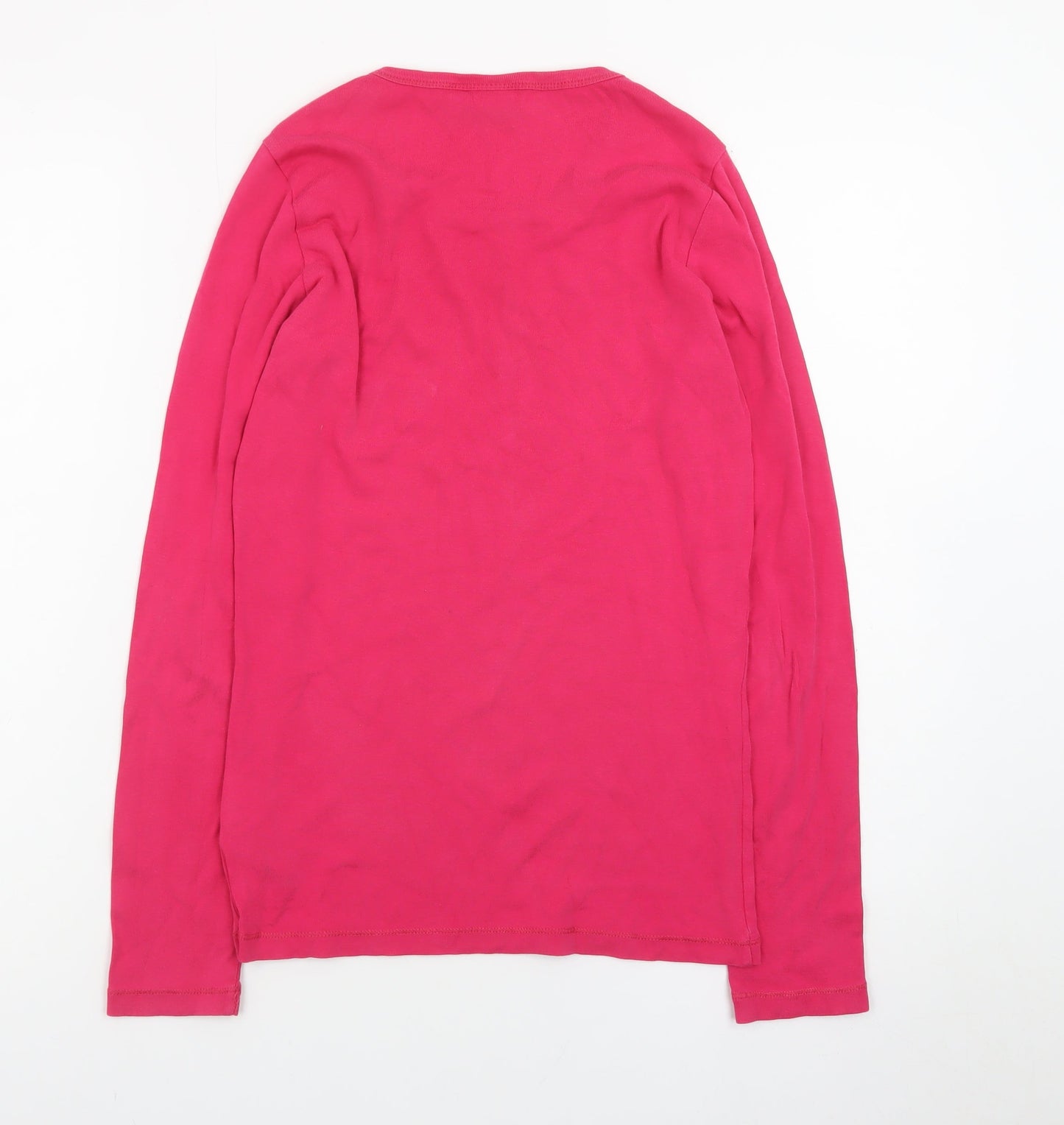 Esprit Women’s Pink Long Sleeve Cotton Basic T-Shirt Size S