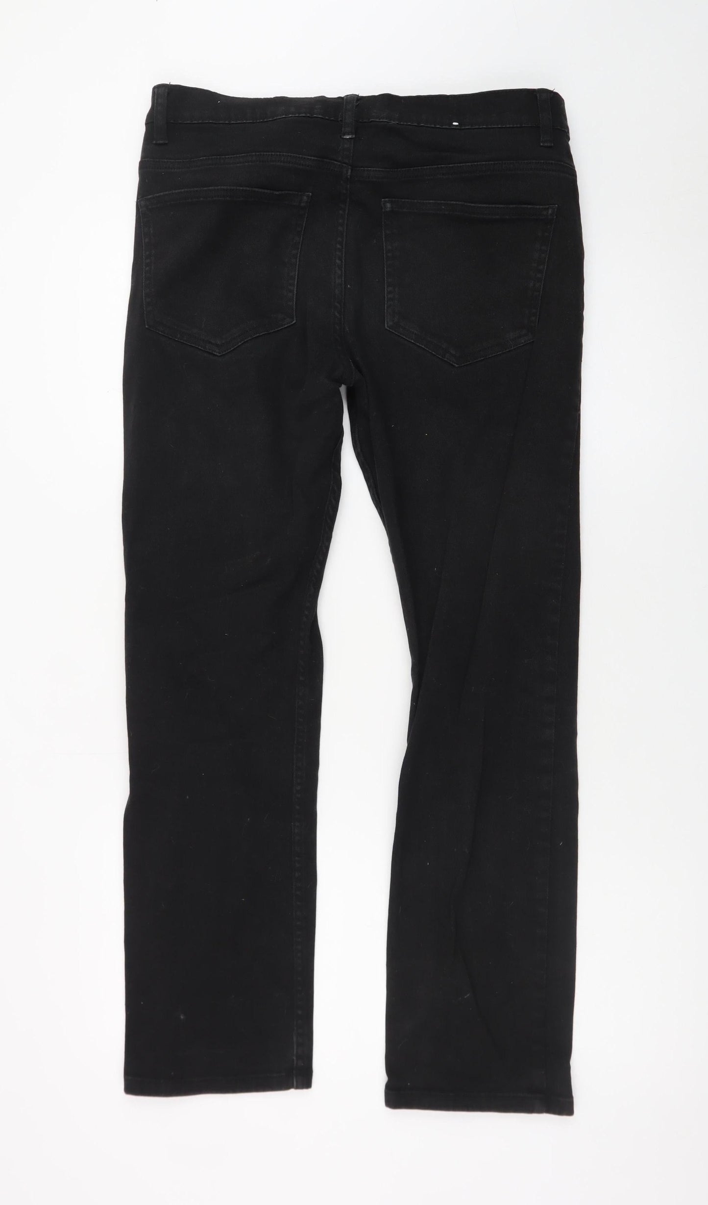 Denim Co. Men's Black Straight Jeans 32W 30L Regular Fit