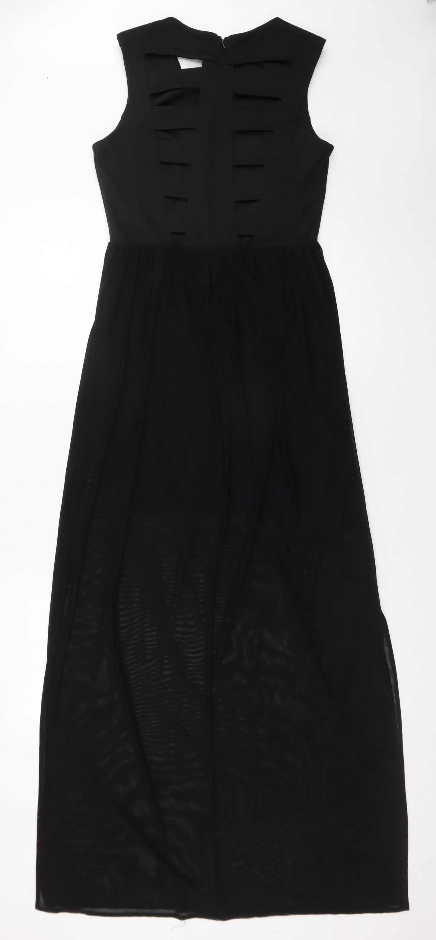 Warehouse Women’s Black Maxi Dress Size 10 Sleeveless Formal