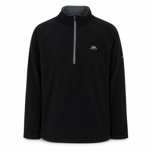 Trespass Mens Black Fleece Half Zip Pullover Sweatshirt Size L