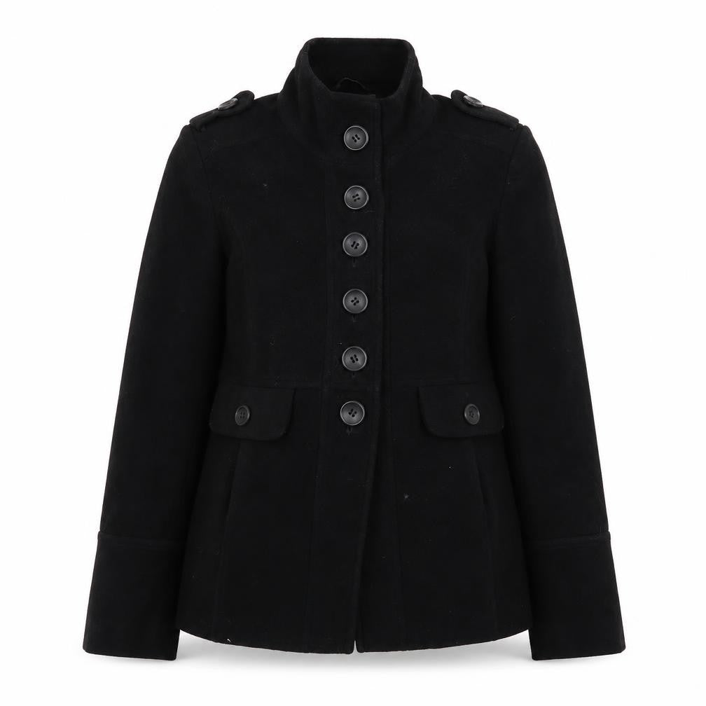 Dorothy Perkins Women's Black Military Button Short Jacket Size 12