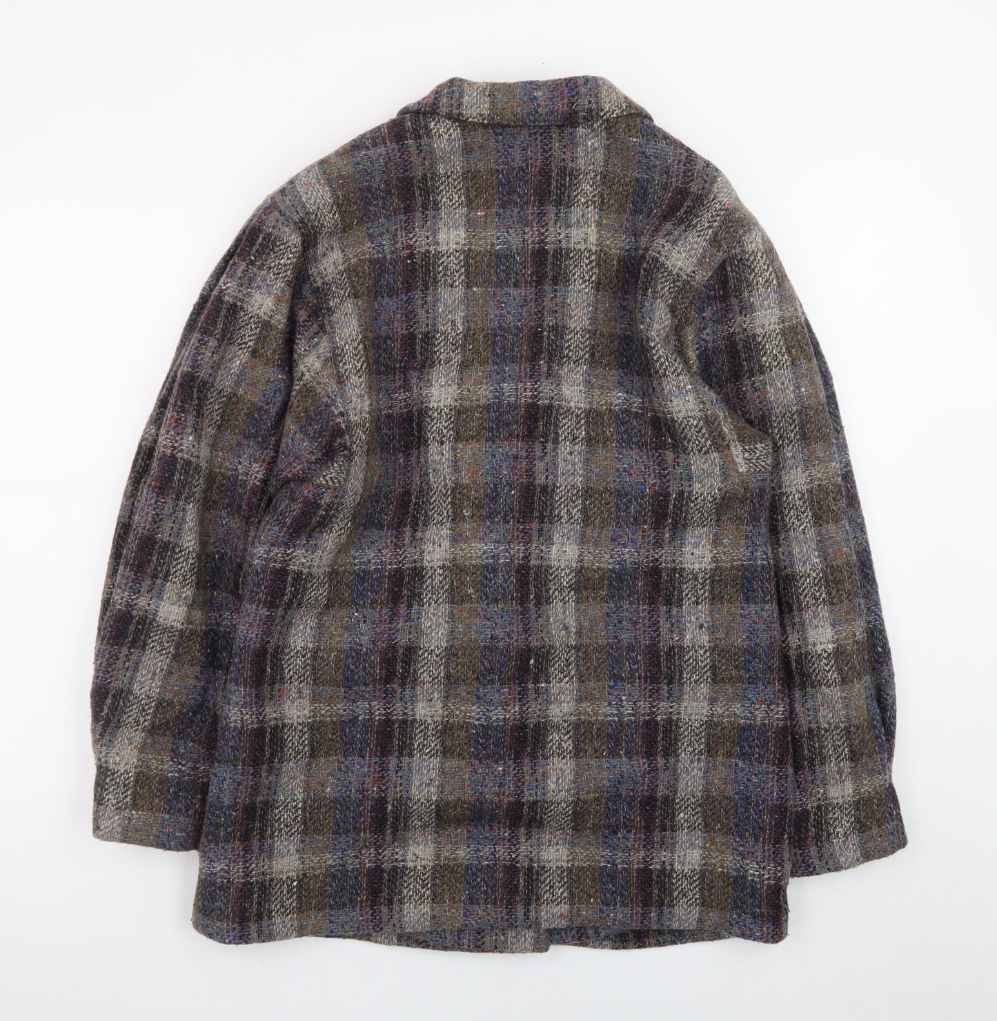Kemper Women’s Multicoloured Check Wool Tweed Blazer Size 10